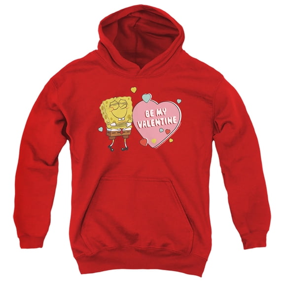 Spongebob Be My Valentine Kids Hoodie for Youth Boys and Girls