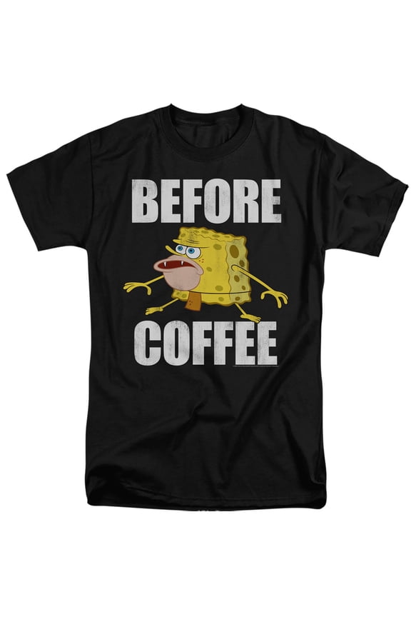 Spongebob Before Coffee Meme Unisex Adult Tall T Shirt