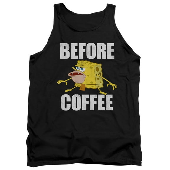 Spongebob Before Coffee Meme Unisex Adult Tank Top
