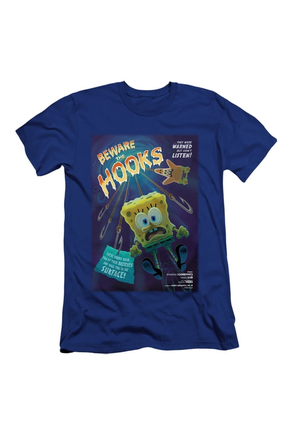 Spongebob Beware The Hooks Unisex Adult Canvas Brand T Shirt