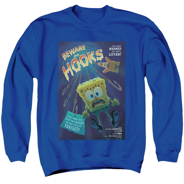 Spongebob Beware The Hooks Unisex Adult Crewneck Sweatshirt 