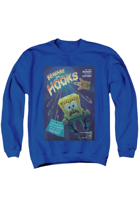 Spongebob Beware The Hooks Unisex Adult Crewneck Sweatshirt