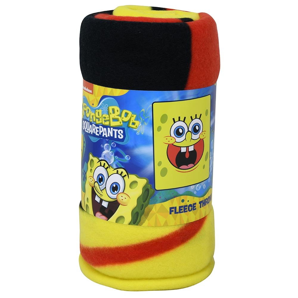 Spongebob Big Face Plush Soft Cartoon Fleece Throw Blanket for Kids