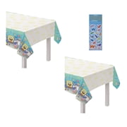 Spongebob Birthday Party Supplies Bundle Pack Includes Plastic Table Covers - 2 Pack