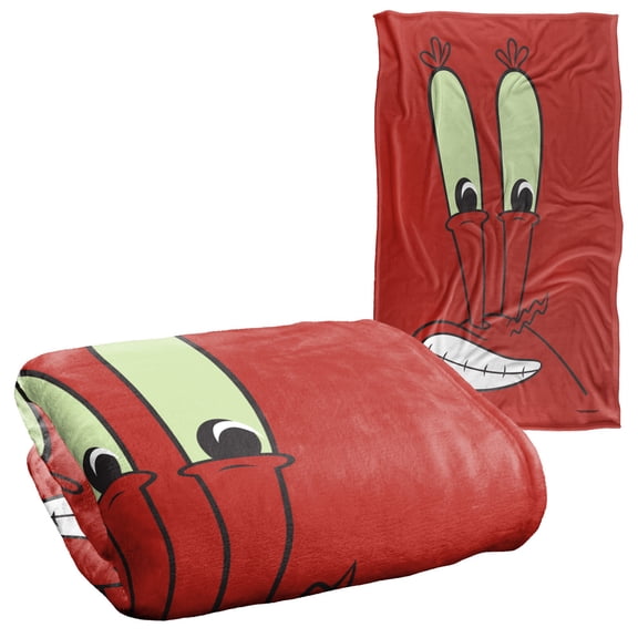 Spongebob Blanket, 36"x58" Mr. Krab Face Silky Touch Super Soft Throw Blanket