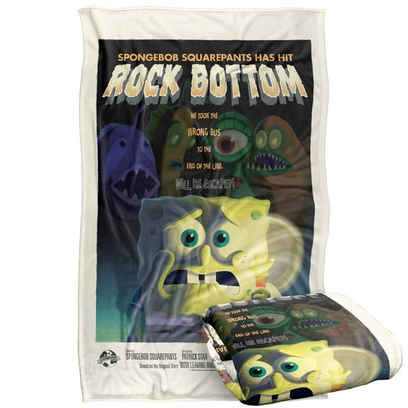 Spongebob Blanket, 36'x58' Rock Bottom Silky Touch Super Soft Throw Blanket