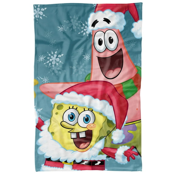 Spongebob Blanket, 36'x58' Santa Fleece Blanket