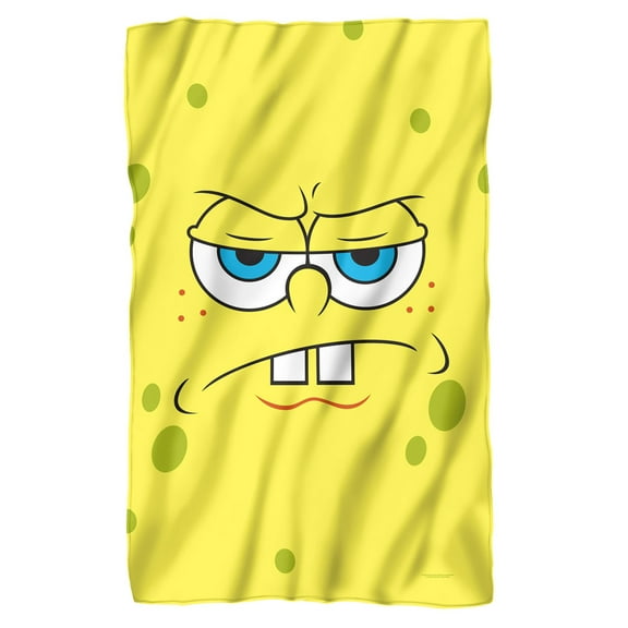 Spongebob Blanket, 36"x58" Spongebob Angry Face Fleece Blanket