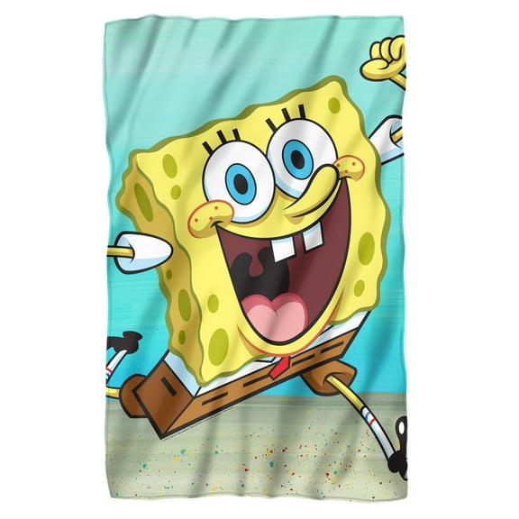 Spongebob Blanket, 36"x58" Spongebob Character Cropped Fleece Blanket