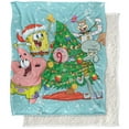 thumbnail image 1 of Spongebob Blanket, 50'x60' Christmas Tree Silky Touch Sherpa Back Super Soft Throw Blanket, 1 of 1