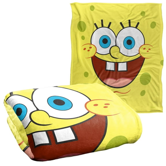 Spongebob Blanket, 50"x60" Spongebob Goofy Smile Face Silky Touch Super Soft Throw Blanket