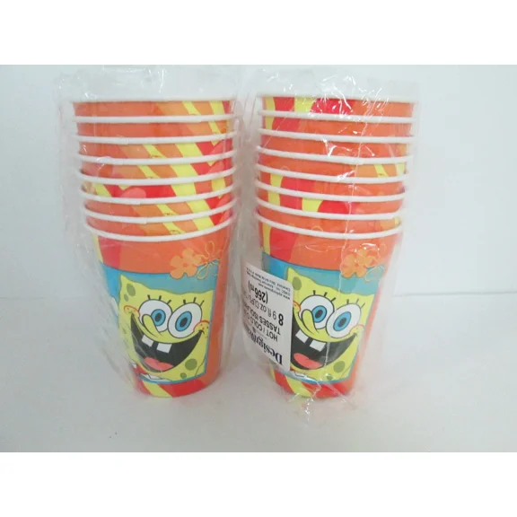 Spongebob Buddies Hot / Cold Cups 9Oz - Lot Of 2 Packages - Party Supplies