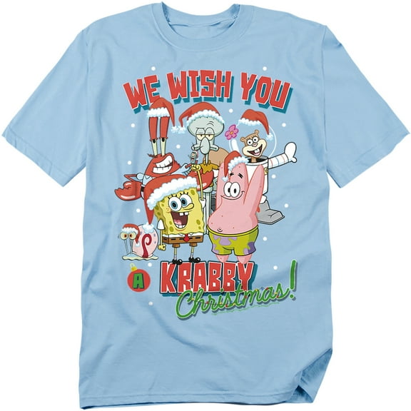 Spongebob Crabby Christmas Unisex Adult T Shirt