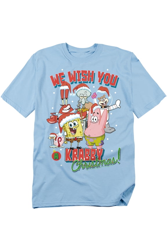 Spongebob Crabby Christmas Unisex Adult T Shirt
