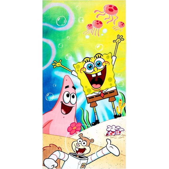 Spongebob "Deep Dive 20" Beach Bath Towel for Kids