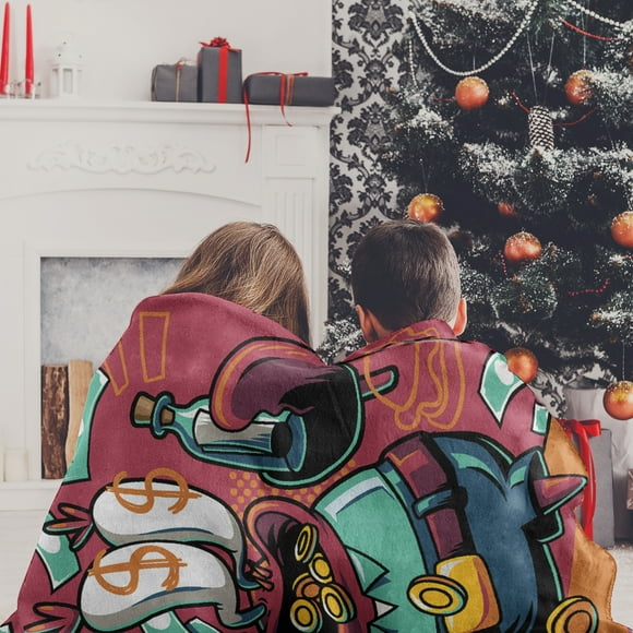 Spongebob Dollar Krabs Kids Micro Raschel Throw Blanket