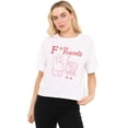 thumbnail image 1 of Spongebob F Is For Friends Women's Boxy Cropped T-Shirt Casual Graphic Tee, 1 of 6