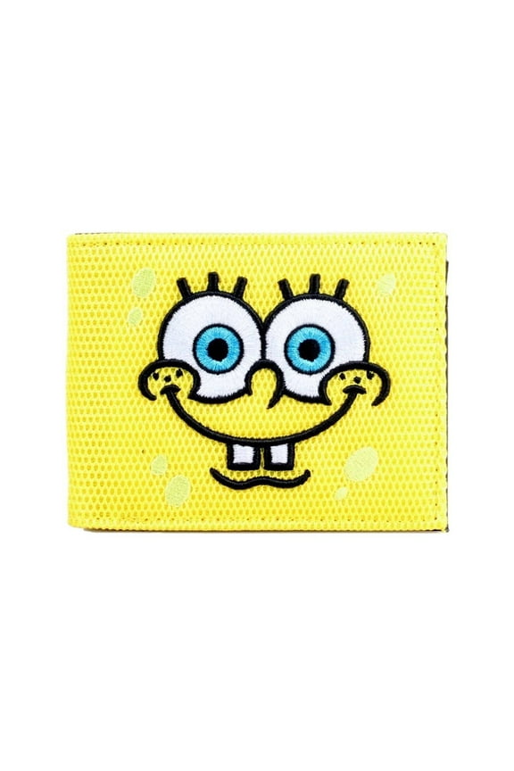 Spongebob Face Character Yellow Bi-Fold Wallet