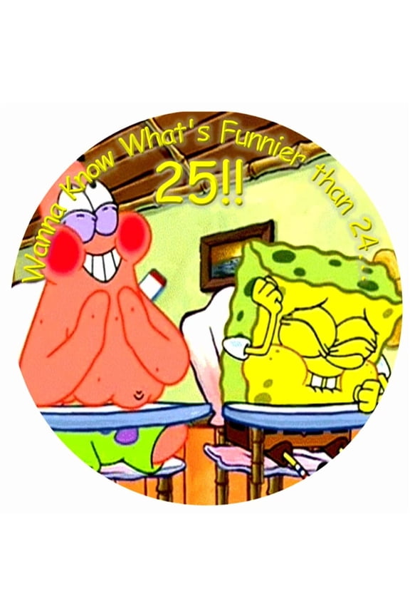Spongebob Funnier Than 24 Ceramic Car Coaster Set 2.56" (2 Pack)