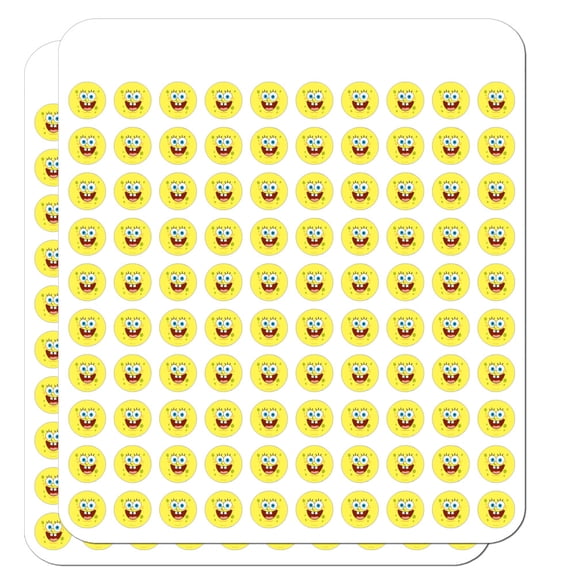 Spongebob Goofy Smile Face Planner Calendar Scrapbooking Crafting Stickers
