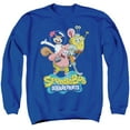 thumbnail image 1 of Spongebob Group Shot Unisex Adult Crewneck Sweatshirt (2X-Large) Royal Blue, 1 of 1
