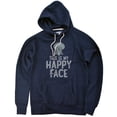 thumbnail image 1 of Spongebob Happy Face Official Premium Ultrasoft Tri-Blend Hoodie (Large) Navy, 1 of 1