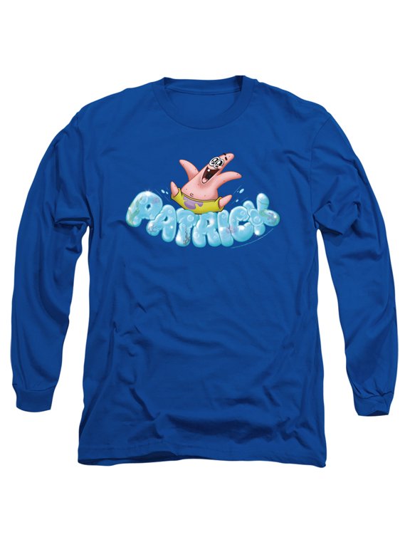 Spongebob Happy Go Lucky Patrick Unisex Adult Long-Sleeve T Shirt