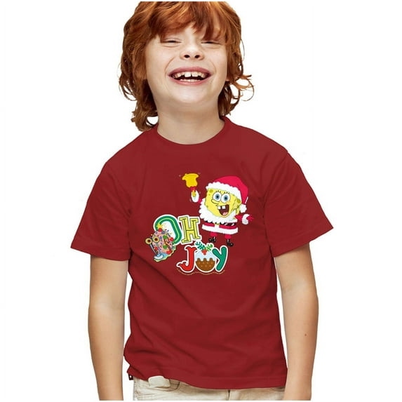 Spongebob Happy Holidays Homie! Arnold & Gerald Christmas Kids T Shirtfor Youth Toddler Boys and Girls