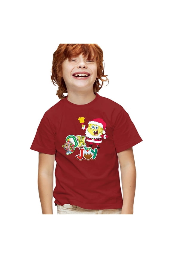 Spongebob Happy Holidays Homie! Arnold & Gerald Christmas Kids T Shirtfor Youth Toddler Boys and Girls