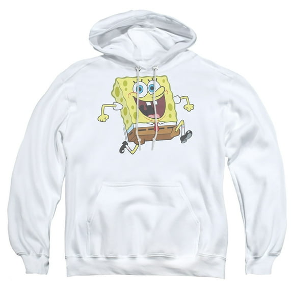 Spongebob Happy Running Spongebob Unisex Adult Pull-Over Hoodie