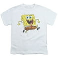 thumbnail image 1 of Spongebob Happy Running Spongebob Unisex Youth T Shirt, 1 of 5
