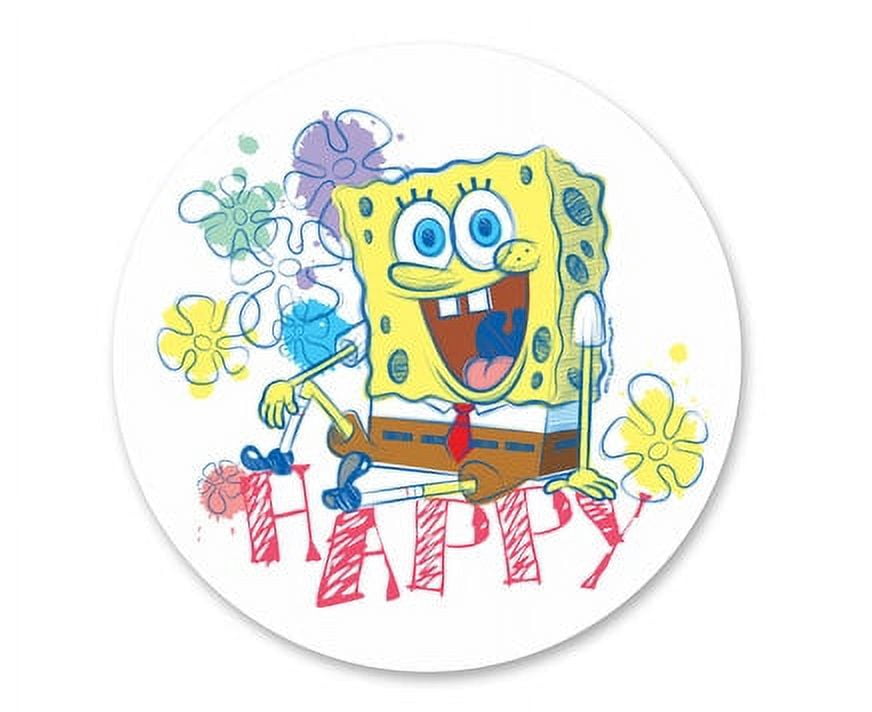 CAKESUPPLYSHOP Spongebob Happy Spongebob Edible Icing Image Cake Decoration Topper -1/4 Sheet
