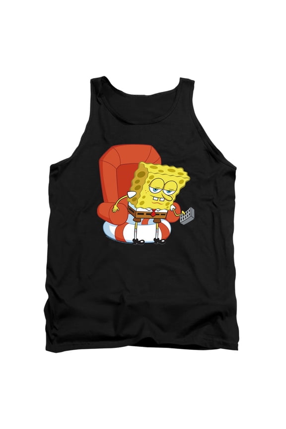 Spongebob Head Out Meme Unisex Adult Tank Top,Black, Large