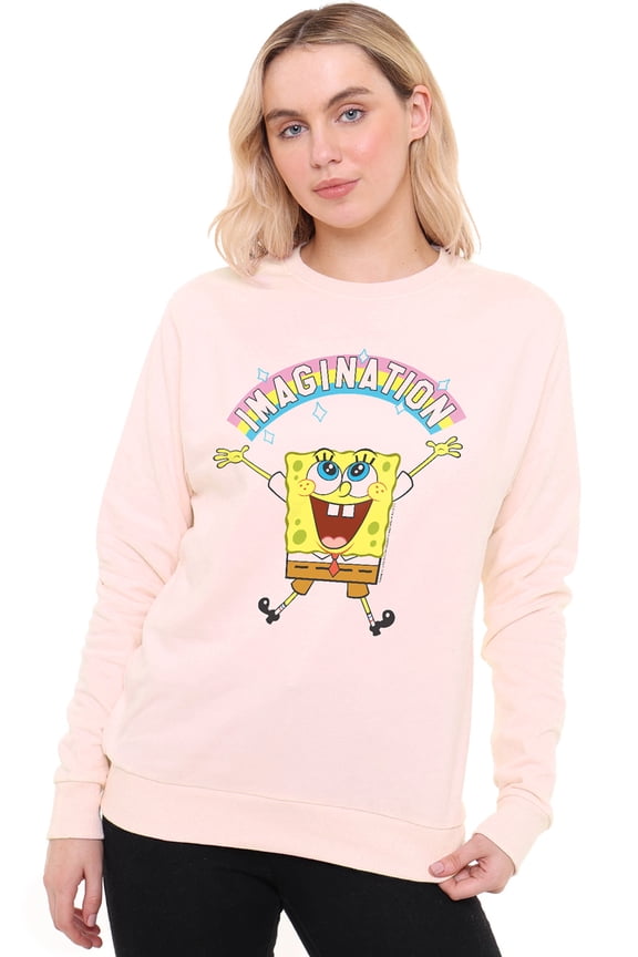 Spongebob Imagination Rainbow Women's Crew Sweatshirt