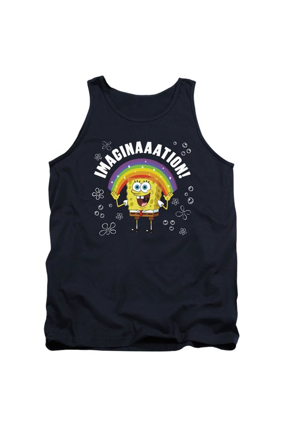 Spongebob Imagination Unisex Adult Tank Top,Navy, Large