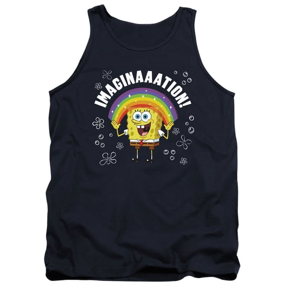 Spongebob Imagination Unisex Adult Tank Top,Navy, X-Large