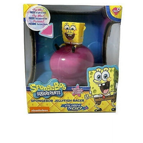 Spongebob Jelly Fish Racer W/ Lights & Sound Nickelodeon Push Go Action Car