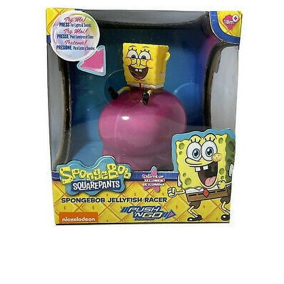 Spongebob Jelly Fish Racer W/ Lights & Sound Nickelodeon Push Go Action Car