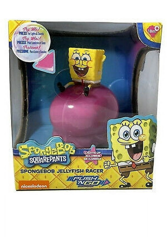 Spongebob Jelly Fish Racer W/ Lights & Sound Nickelodeon Push Go Action Car
