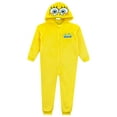 thumbnail image 1 of Spongebob Kids Fleece Onesie Yellowe Sizes 6-14, 1 of 6