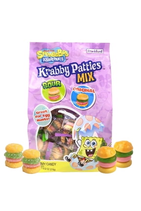 Spongebob Krabby Patties Gummy Candy, Easter Egg Hunt Fillers, 30 Count, 9.52 Ounce Bag