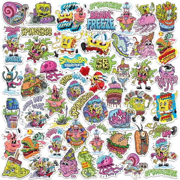 Spongebob KrustyPants Vinyl Sticker Pack 50