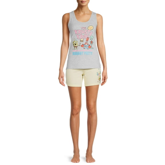 Spongebob Ladies Young Adult Tank and Short Bundle