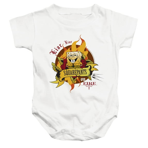 Spongebob Liar Liar Pants On Fire Unisex Infant Snap Suit for Baby