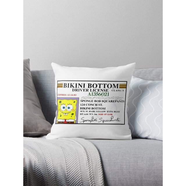 Spongebob License Throw Pillow Covers Cases Cushion Cover Case Sofa