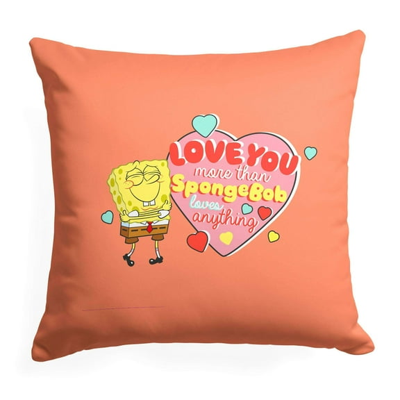 Spongebob Love You Kids Printed Throw Pillow