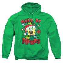 Spongebob Make It Merry Christmas Unisex Adult Pull-Over Hoodie