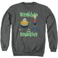 thumbnail image 1 of Spongebob Mermaid Man And Barnacle Boy Unisex Adult Crewneck Sweatshirt (Medium) Charcoal, 1 of 1