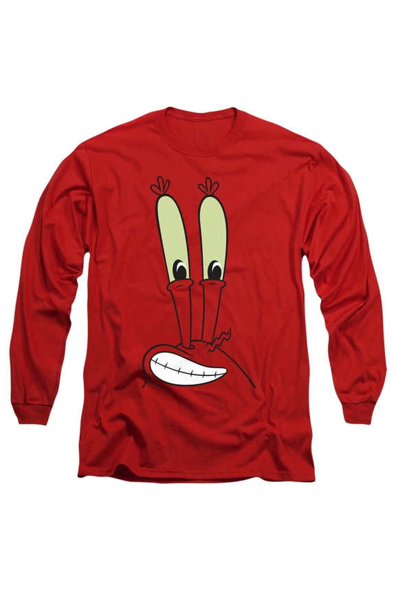 Spongebob Mr. Krabs Smile Face Unisex Adult Long-Sleeve T Shirt