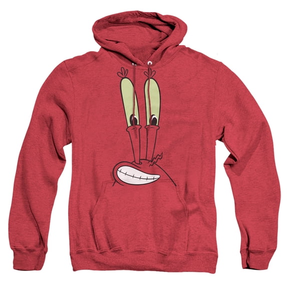Spongebob Mr. Krabs Smile Face Unisex Adult Pull-Over Heather Hoodie